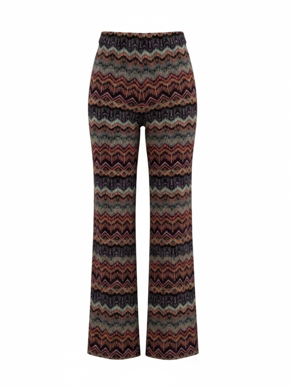 AB Studio Multicolor Chevron Wide-Leg Pants